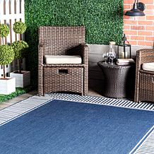 nuLOOM 3' 6" x 5' Asha Simple Border Indoor/Outdoor Area Rug