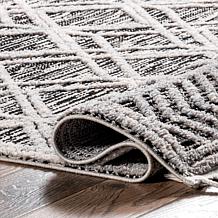 nuLOOM 3' x 5' Ansley Moroccan Lattice Tassel Area Rug