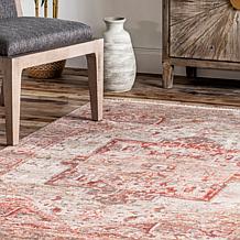 nuLOOM 3' x 5' Harriet Vintage Medallion Fringe Area Rug 