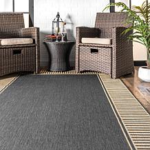 nuLOOM 4' x 6' Asha Simple Border Indoor/Outdoor Area Rug