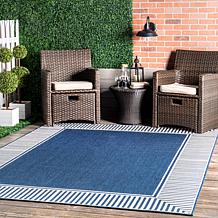 nuLOOM 4' x 6' Asha Simple Border Indoor/Outdoor Area Rug