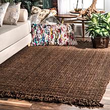 nuLOOM 4' x 6' Daniela Farmhouse Chunky Jute Area Rug 