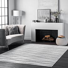 nuLOOM  4' x 6' Grey Tristan Contemporary Waves Area Rug