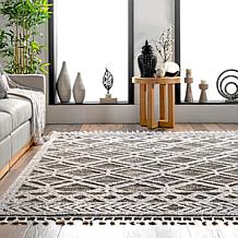 nuLOOM 5' 3" x 7' 7" Ansley Moroccan Lattice Tassel Area Rug 