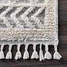 nuLOOM  5' 3" x 7' 7" Ansley Moroccan Lattice Tassel Area Rug