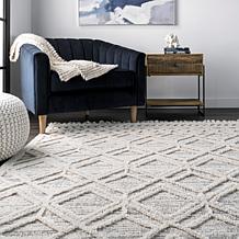nuLOOM  6' 7" x 9' Ansley Moroccan Lattice Tassel Area Rug