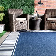 nuLOOM 6' 7" x 9' Asha Simple Border Indoor/Outdoor Area Rug 