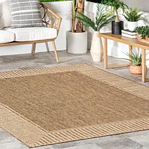 nuLOOM 6' 7" x 9' Asha Simple Border Indoor/Outdoor Area Rug