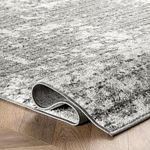 nuLOOM 6' 7" x 9' Grey Deedra Modern Abstract Area Rug
