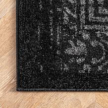 nuLOOM Arlena Vintage Traditional Area Rug 6' 7" x 9' Black