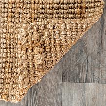 nuLOOM Ashli Solid Farmhouse Jute 3' x 5' Area Rug
