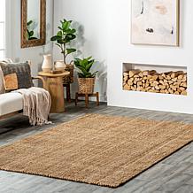 nuLOOM Ashli Solid Farmhouse Jute 3' x 5' Area Rug