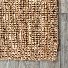 nuLOOM Ashli Solid Farmhouse Jute 4' x 6' Area Rug 