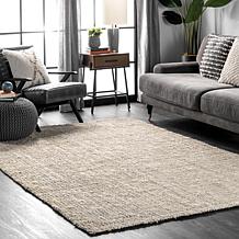 nuLOOM Ashli Solid Farmhouse Jute 4' x 6' Area Rug