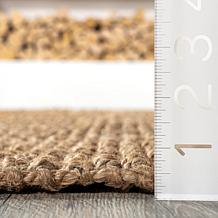 nuLOOM Ashli Solid Farmhouse Jute 6' x 9' Area Rug