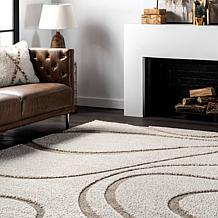 nuLOOM Carolyn Modern Shag Area Rug 4' x 6' Cream
