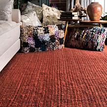 nuLOOM Daniela Farmhouse Chunky Jute Area Rug - 3' x 5' Brick
