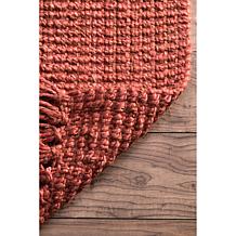nuLOOM Daniela Farmhouse Chunky Jute Area Rug - 6' x 9' Brick