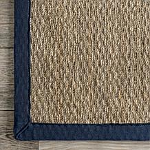 nuLOOM Elijah Farmhouse Seagrass Area Rug 2' 6" x 6' Navy