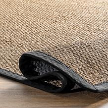 nuLOOM Elijah Farmhouse Seagrass Area Rug 5' x 8' Black