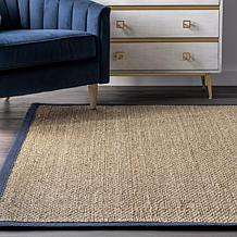 nuLOOM Elijah Farmhouse Seagrass Area Rug 6' x 9' Navy
