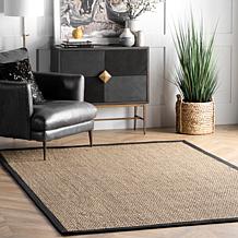 nuLOOM Elijah Farmhouse Seagrass Area Rug 8' x 10' Black