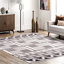 nuLOOM Evia Tribal Stripes Machine Washable 5' x 8' Area Rug