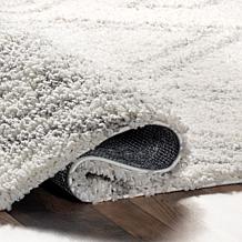 nuLOOM Iola Geometric Shag Area Rug - 6' 7" x 9' White