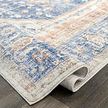 nuLOOM Jacquie Vintage Floral Area Rug - 2' 8" x 8' Blue