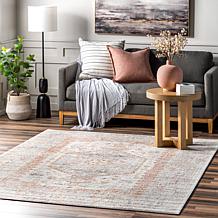 nuLOOM Jacquie Vintage Floral Area Rug - 6' 7" x 9' Silver