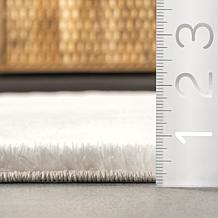 nuLOOM Loni Solid Machine Washable Shag 3' x 5' Area Rug