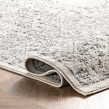nuLOOM Minta Vintage Transitional Area Rug - 6' 7" x 9' Grey