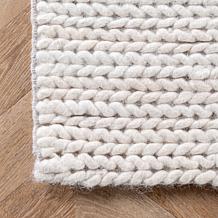 nuLOOM Penelope Braided Wool Area Rug 3' x 5' Off White