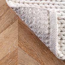 nuLOOM Penelope Braided Wool Area Rug 5' x 8' Off White
