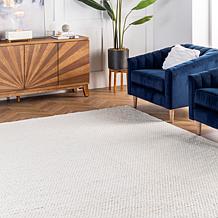 nuLOOM Penelope Braided Wool Area Rug 5' x 8' Off White