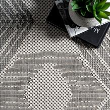 nuLOOM Ranya Tribal Indoor/Outdoor Area Rug 3' 6" x 5' Light Gray