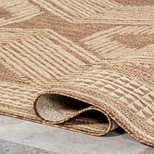 nuLOOM Ranya Tribal Indoor/Outdoor Area Rug 4' x 6' Light Brown