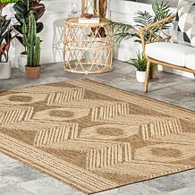 nuLOOM Ranya Tribal Indoor/Outdoor Area Rug 5' x 8' Light Brown