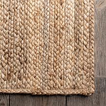 nuLOOM Rigo Hand Woven Farmhouse Jute Area Rug-2' 6" x 6' Natural