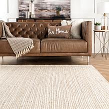 nuLOOM Rigo Hand Woven Farmhouse Jute Area Rug - 3'x5' Off White