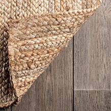 nuLOOM Rigo Hand Woven Farmhouse Jute Area Rug - 4' x 6' Natural