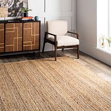 nuLOOM Rigo Hand Woven Farmhouse Jute Area Rug - 4' x 6' Natural