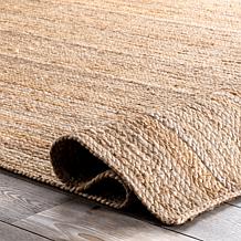 nuLOOM Rigo Hand Woven Farmhouse Jute Area Rug -5' x 8' Natural