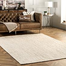 nuLOOM Rigo Hand Woven Farmhouse Jute Area Rug - 5' x 8' Off White