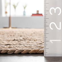 nuLOOM Rigo Hand Woven Farmhouse Jute Area Rug - 6' x 9' Natural