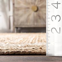 nuLOOM Rikki 5' x 8' Coastal Braided Jute Area Rug