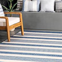 nuLOOM Robin 3' 9" x 5' 7" Multi Stripe Indoor/Outdoor Area Rug
