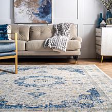 nuLOOM Verona Vintage Persian Area Rug - 2' 8" x 8' Blue
