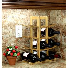 Oceanstar 12 Bottle Natural Bamboo Wine Rack
