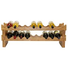 Oceanstar 18 Bottle Stackable Bamboo Wine Rack